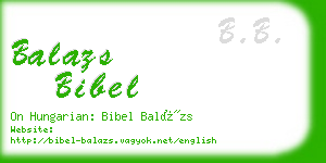 balazs bibel business card